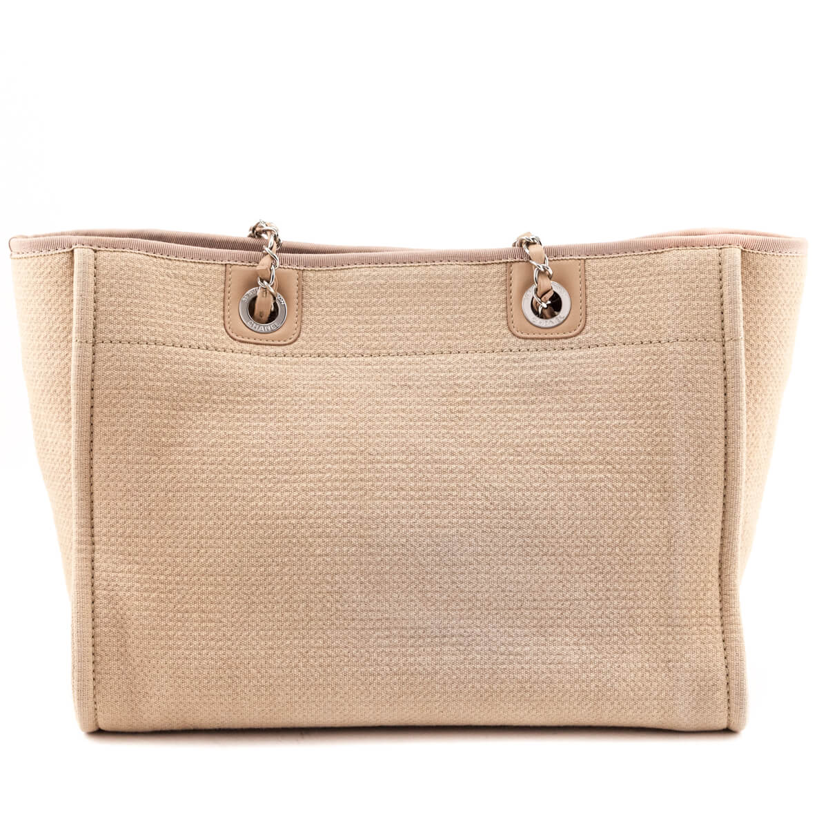 Chanel Beige Mixed Fibers Small Deauville Tote