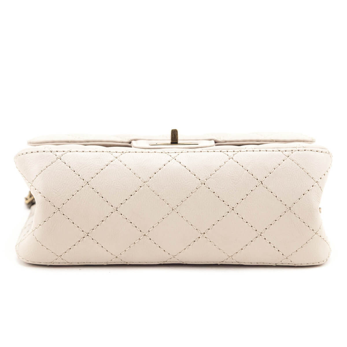 Chanel Beige Sheepskin Quilted 2.55 Reissue Mini Double Flap Bag