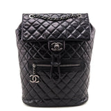 Chanel Black Calfskin Quilted Large Salzburg Mountain Backpack