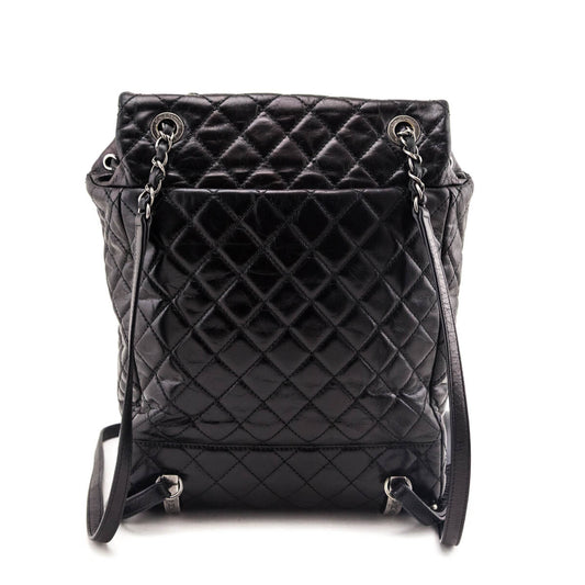 Chanel Black Calfskin Quilted Large Salzburg Mountain Backpack