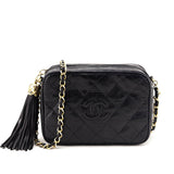 Chanel Black Lizard CC Camera Bag