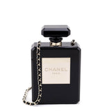 Chanel Black Plexiglass Perfume Bottle Minaudiere