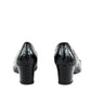 Chanel Black Python Chain CC Peep Toe Pumps Size US 10.5 | EU 40.5