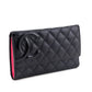 Chanel Black Quilted Calfskin Cambon Tri-Fold Wallet