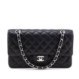 Chanel Black Quilted Caviar Medium Classic Double Flap Bag