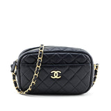 Chanel Black Quilted Lambskin Small Timeless Camera Case