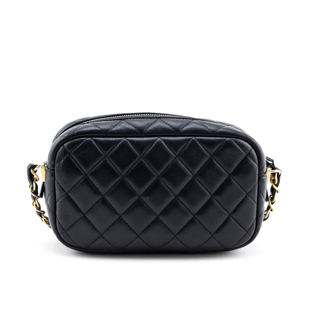 Chanel Black Quilted Lambskin Small Timeless Camera Case
