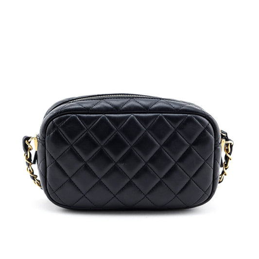Chanel Black Quilted Lambskin Small Timeless Camera Case