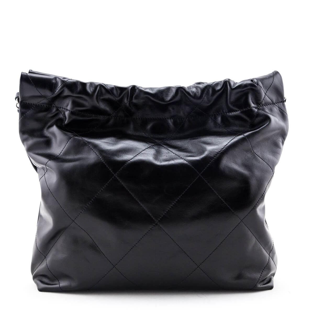 Chanel Black Shiny Calfskin Quilted Small Chanel 22 Bag