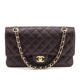 Chanel Brown Caviar Medium Double Flap Bag