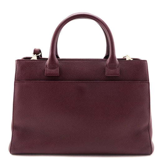 Chanel Burgundy Grained Calfskin Small Neo Executive Shopper Tote