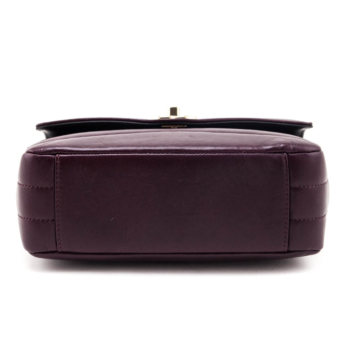 Chanel Burgundy Shiny Lambskin Quilted Small Chevron Miroir Flap Bag