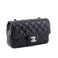 Chanel Black Lambskin Quilted Mini Rectangular Flap