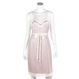 Chanel Pink Tweed and Chiffon Dress Size M | FR 40
