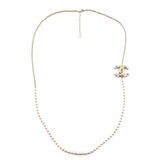 Chanel Faux Pearl & Chain CC Necklace