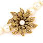 Chanel Faux Pearl & Strass Flower Fall 2005 Necklace