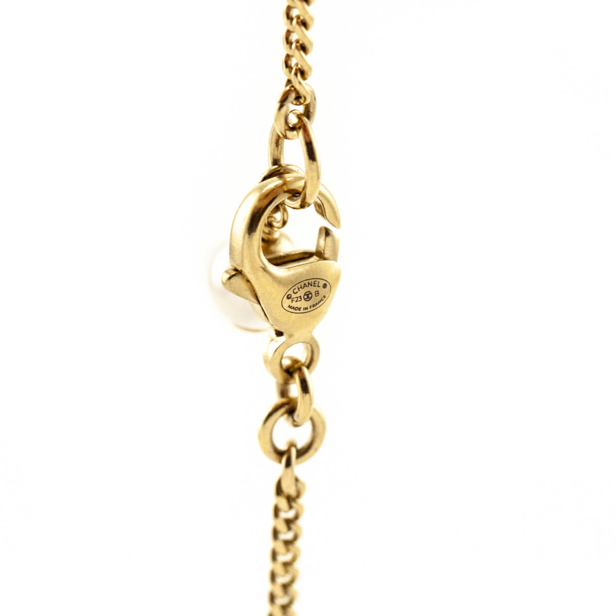 Chanel Gold & Strass CC Heart Pendant Necklace