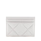 Chanel Gray Lambskin Quilted Chanel 19 Card Holder