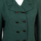 Chanel Green Tweed   Double Breasted Jacket Size L | FR 42