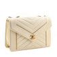 Chanel Ivory Lambskin Reversed Chevron Quilted Flap Bag