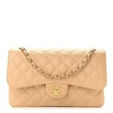 CHANEL JUMBO QUILTED CAVIAR LEATHER DOUBLE FLAP BAG