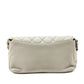 Chanel Light Gray Lambskin Quilted Small Single Flap Shoulder Bag