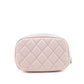 Chanel Light Pink Caviar Quilted Small Curvy Pouch Cosmetic Case