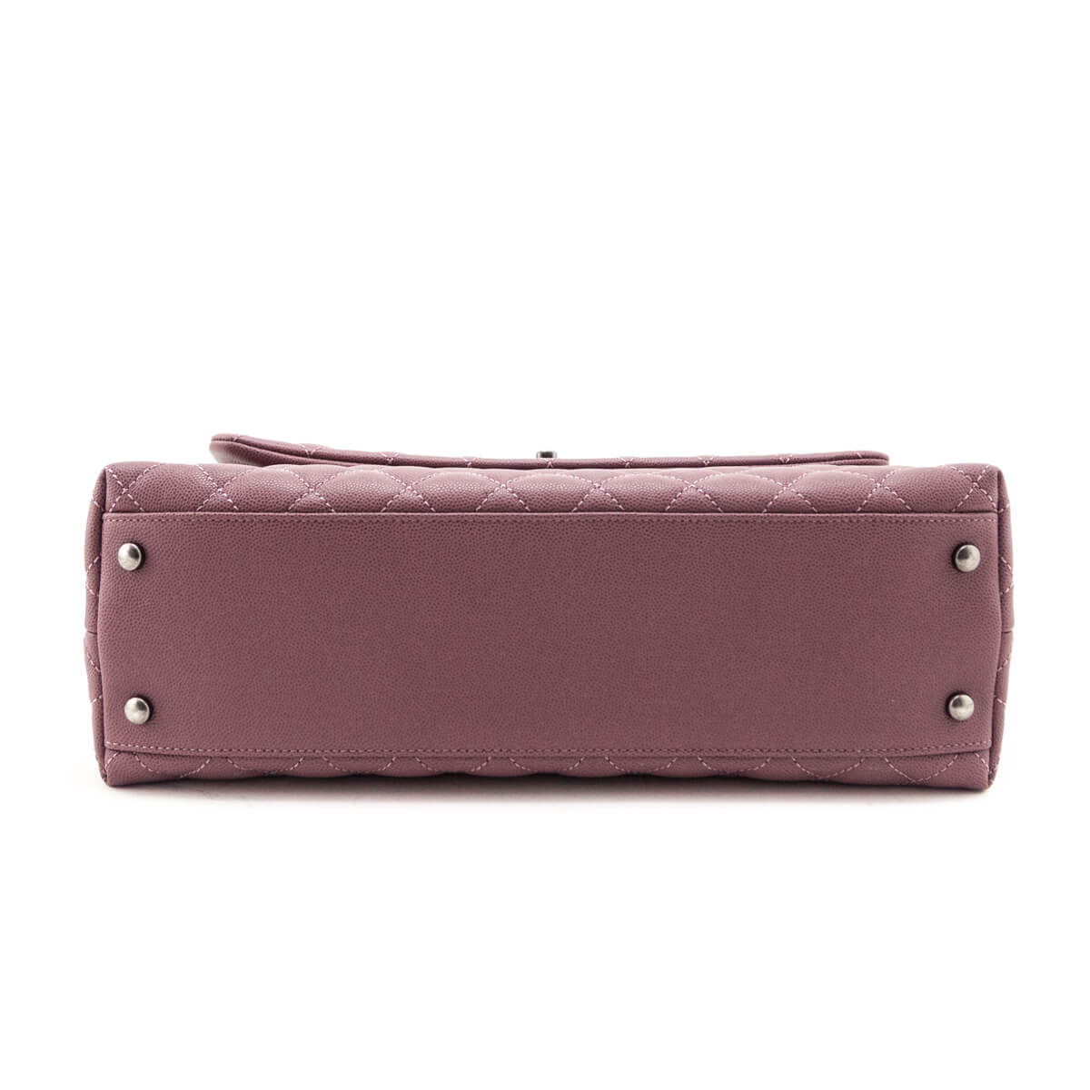 Chanel Mauve Caviar & Lizard Quilted Medium Coco Handle Flap Bag