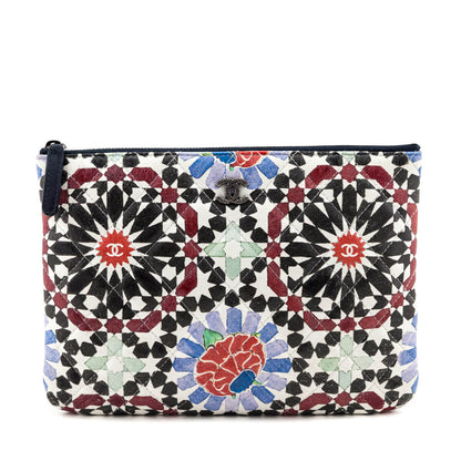 Chanel Multicolor Quilted Glazed Lambskin Small Paris Dubai Pouch