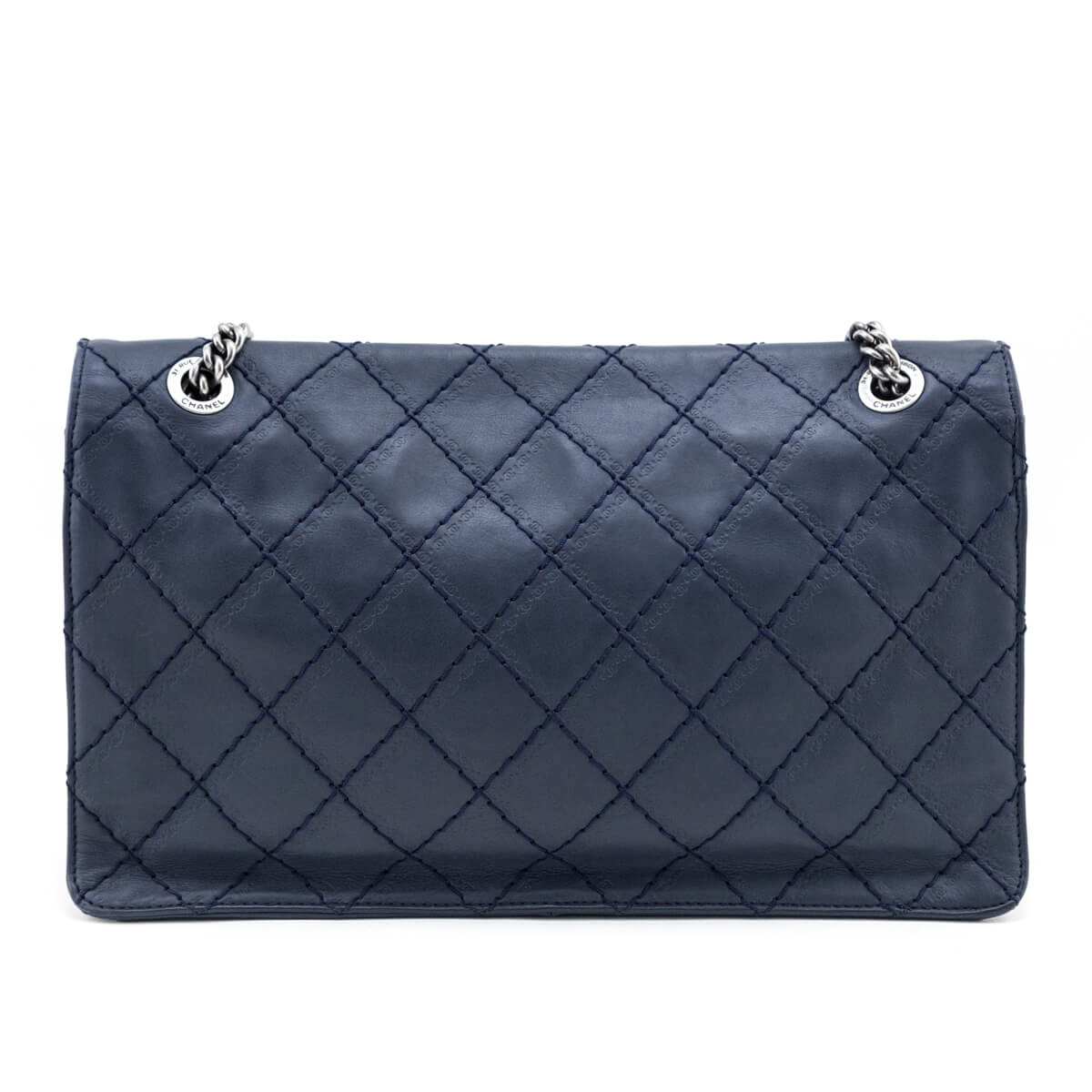 Chanel Navy Calfskin CC Crave Reissue Jumbo Flap Bag