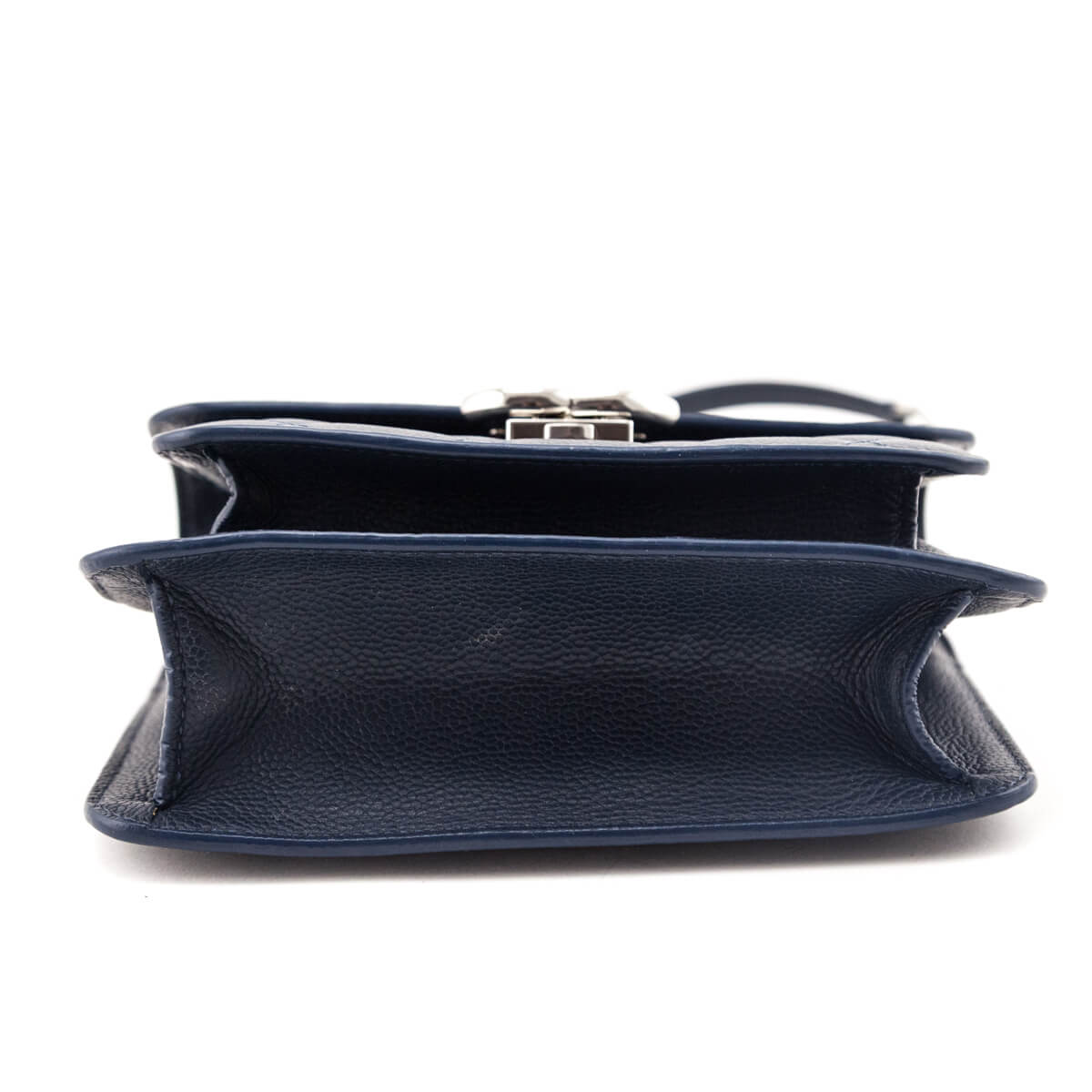 Chanel Navy Caviar Quilted CC Box Flap