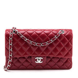 Chanel Red Quilted Caviar Classic Medium Double Flap Bag
