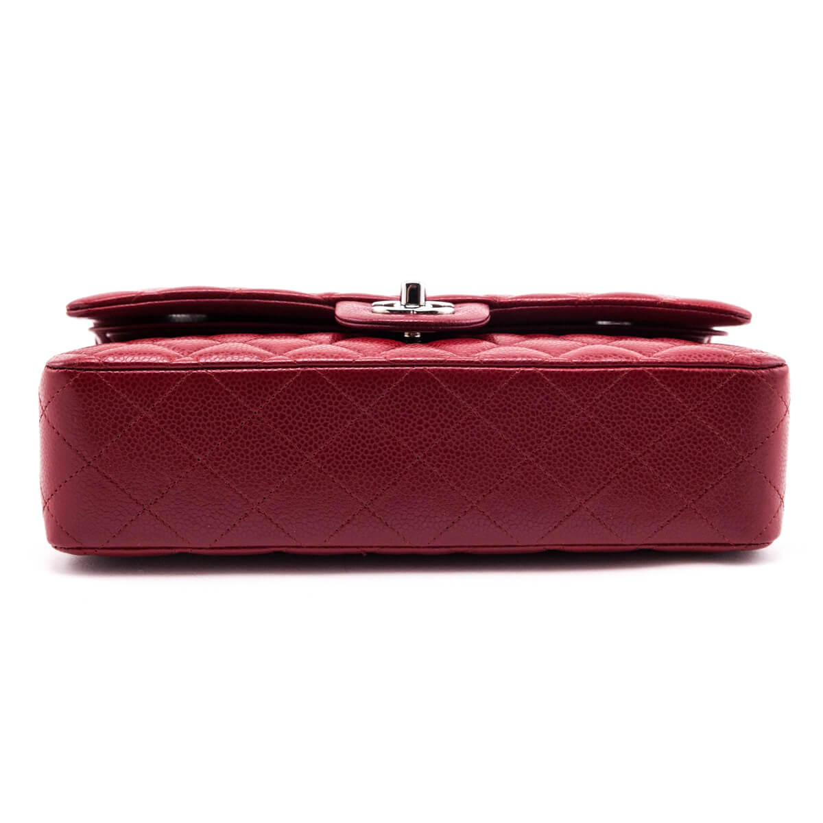 Chanel Red Quilted Caviar Classic Medium Double Flap Bag