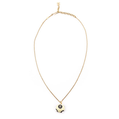 Chanel Resin CC Bead Pendant Necklace