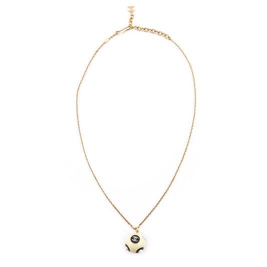 Chanel Resin CC Bead Pendant Necklace