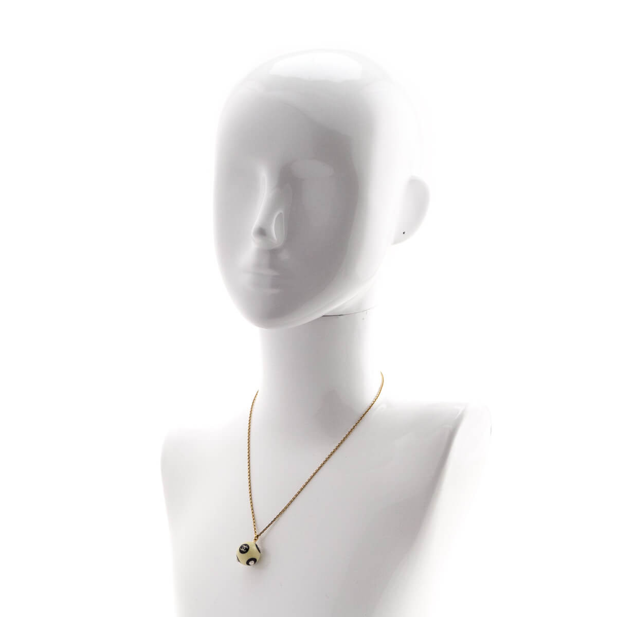 Chanel Resin CC Bead Pendant Necklace