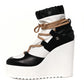 CHANEL RUNWAY WEDGE PLATFORM BOOTS