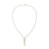 Chanel Gold-Tone Faux Pearl & CC Pendant Necklace