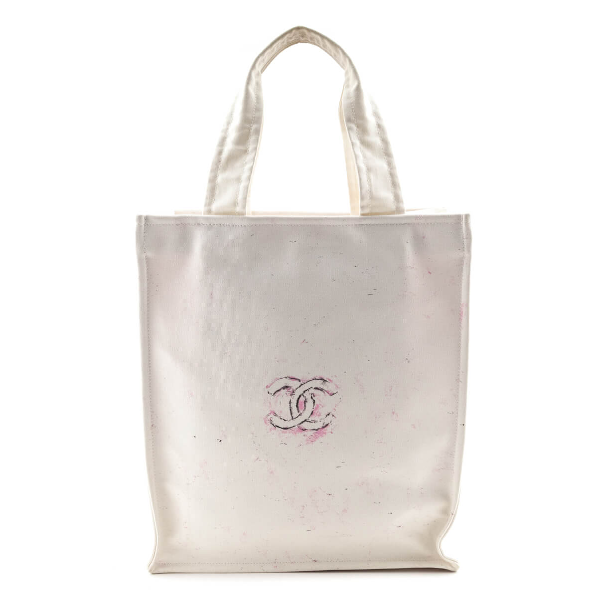 Chanel White Canvas Chanel Cruise Miami Tote