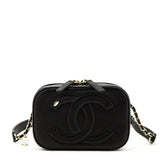 Chanel Black Lambskin CC Mania Waist Bag