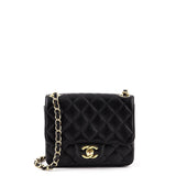 Chanel Black Quilted Caviar Mini Square Flap Bag