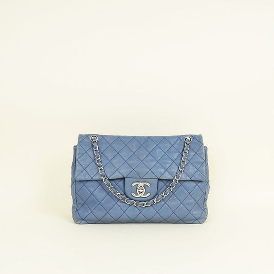 Chanel Blue Classic Jumbo XL Flap Maxi Bag