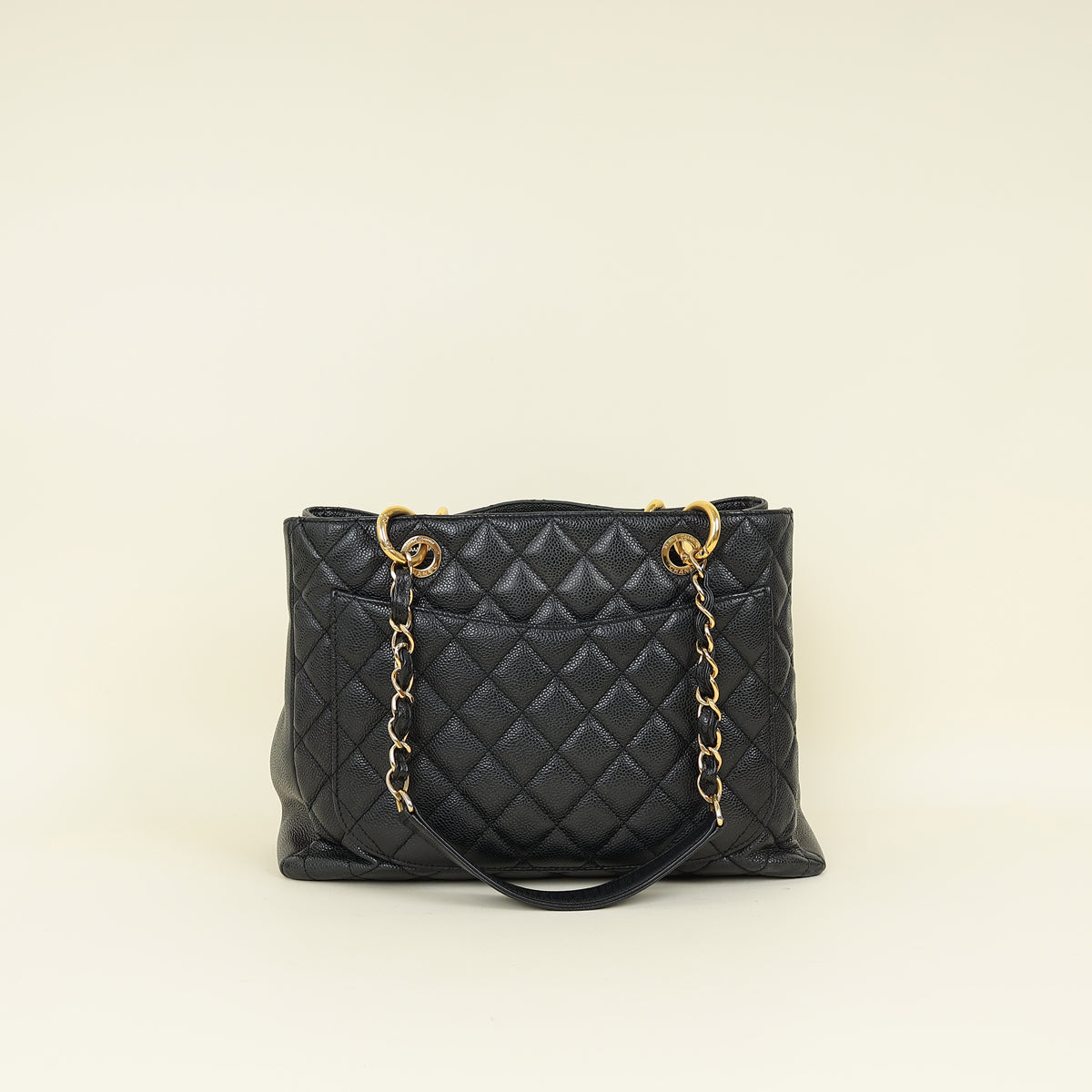 Chanel Black CC GST Tote Bag