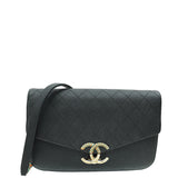 Chanel Black CC Quilted Cuba Flap Bag