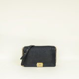 Chanel Black Braided Le Boy Reverso Flap Large Bag
