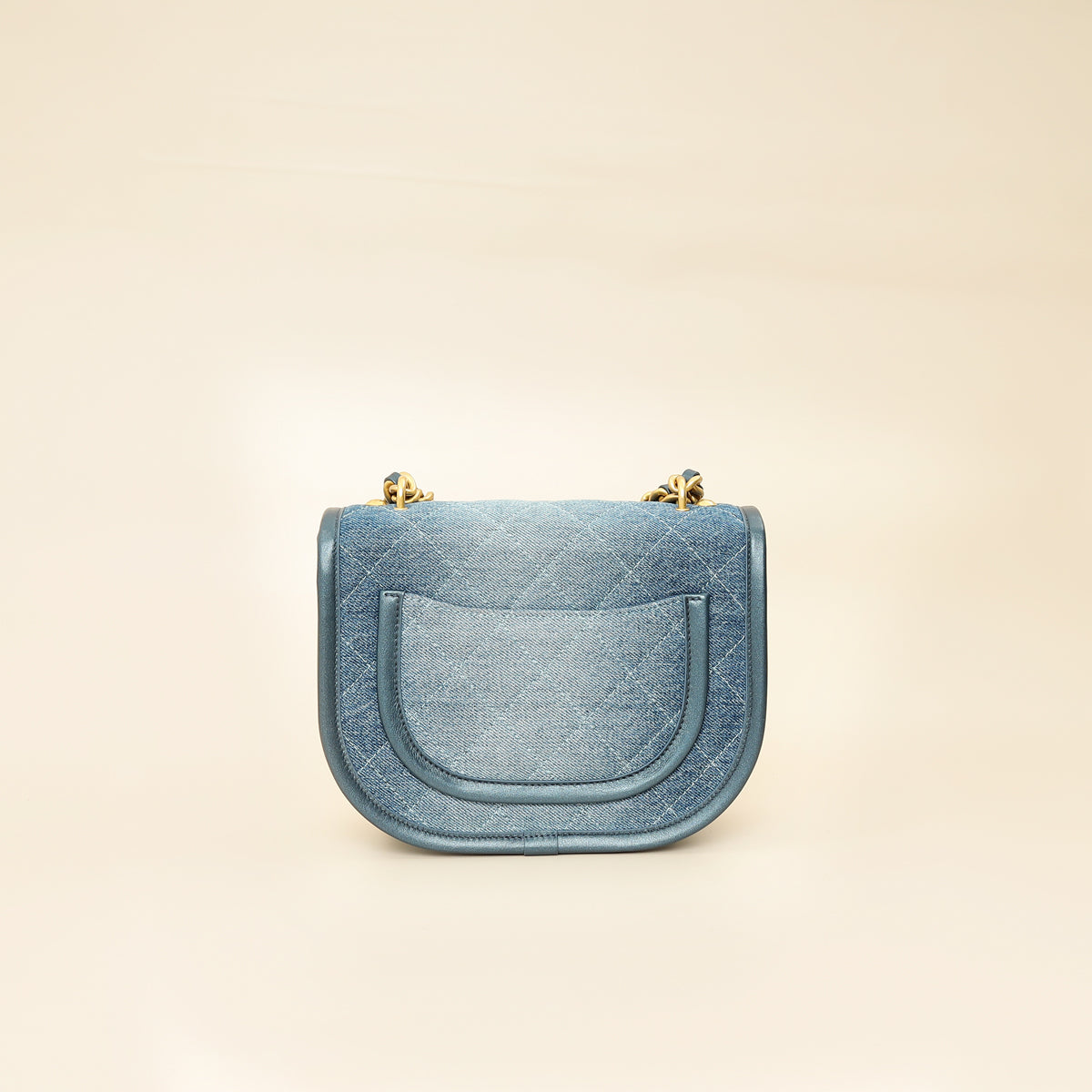 Chanel Blue CC Denim Messenger Bag