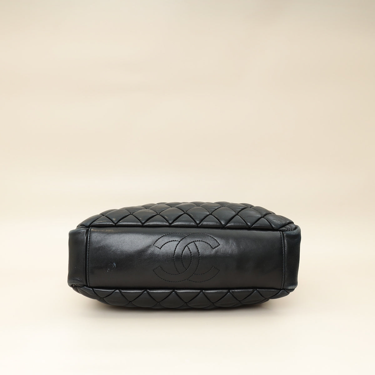 Chanel Black CC Charm Quilted Tote Bag