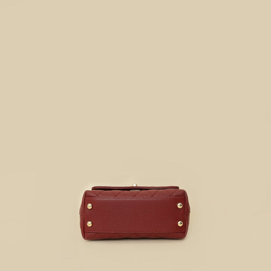 Chanel Burgundy Mini Coco Handle Bag