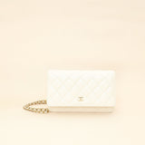Chanel White Classic Wallet on Chain
