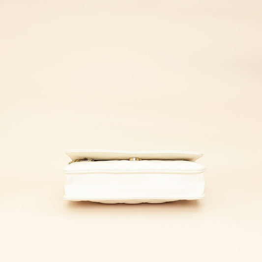 Chanel White Classic Wallet on Chain